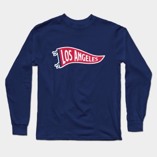 Los Angeles Pennant - Blue Long Sleeve T-Shirt